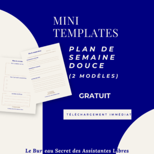 Mini-template gratuit “Plan de semaine douce” (2 modèles)