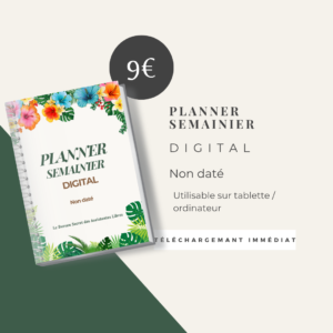 Planner semainier digital